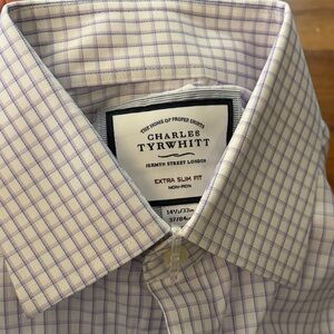 Charles Tyrwhitt Lavender Grid Men's Shirt